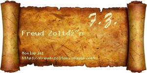 Freud Zoltán névjegykártya