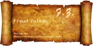 Freud Zoltán névjegykártya