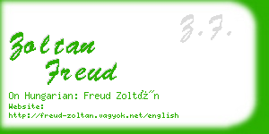 zoltan freud business card